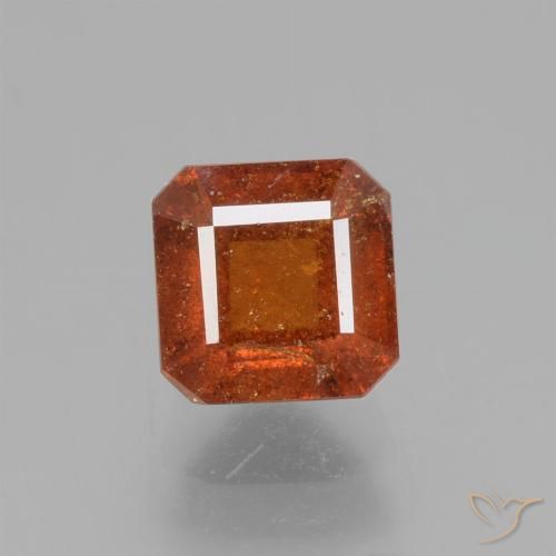 Grenat Hessonite Orange foncé naturelle Octogone / coupe Émeraude, 1.61 ct, VS-SI