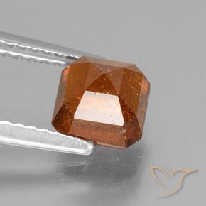 Grenat Hessonite Orange foncé naturelle Octogone / coupe Émeraude, 1.61 ct, VS-SI