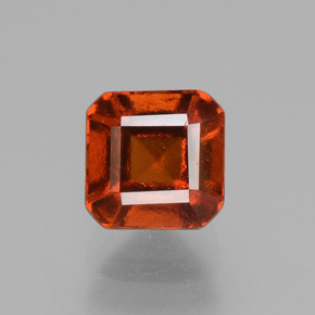 Grenat hessonite orange naturelle taille émeraude, 1,70 ct, VS