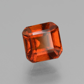 Grenat hessonite orange naturelle taille émeraude, 1,70 ct, VS
