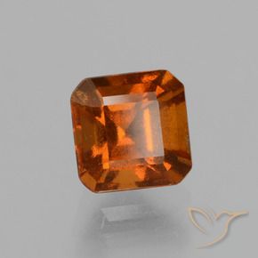 Grenat Hessonite Orange foncé naturelle Octogone / coupe Émeraude, 1.57 ct, VS