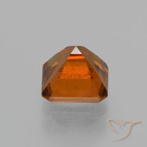 Grenat Hessonite Orange foncé naturelle Octogone / coupe Émeraude, 1.57 ct, VS