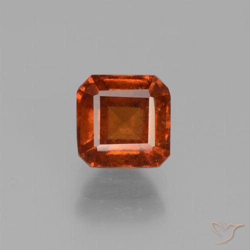 Grenat Hessonite Ambre orange naturelle Octogone / coupe Émeraude, 1.43 ct, VS