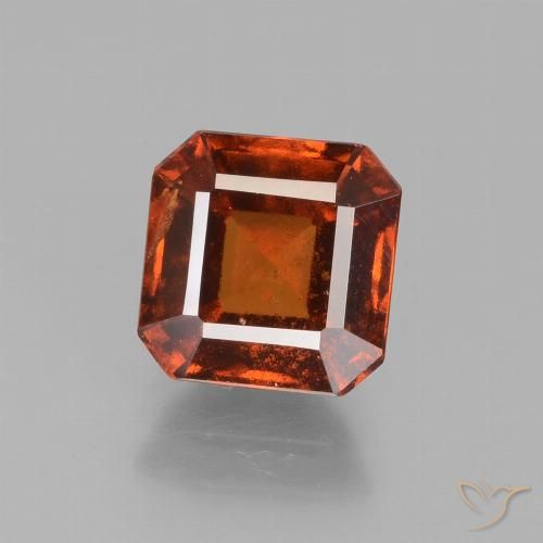 Grenat Hessonite Ambre orange naturelle Octogone / coupe Émeraude, 2.18 ct, VS-SI