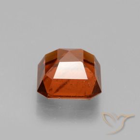 Grenat Hessonite Ambre orange naturelle Octogone / coupe Émeraude, 2.18 ct, VS-SI