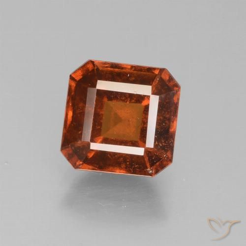 Grenat Hessonite Ambre orange naturelle Octogone / coupe Émeraude, 2.13 ct, VS