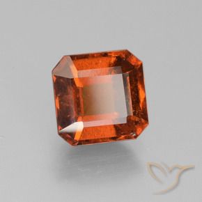 Grenat Hessonite Ambre orange naturelle Octogone / coupe Émeraude, 2.13 ct, VS