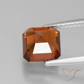 Grenat Hessonite Ambre orange naturelle Octogone / coupe Émeraude, 2.13 ct, VS