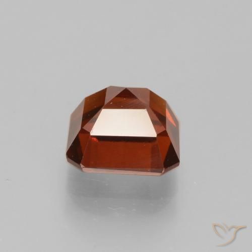 Grenat Hessonite Orange rouge foncé naturelle Octogone / coupe Émeraude, 2.04 ct, VS