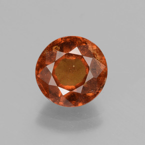 Grenat Hessonite Cannelle Orange naturelle Coupe roude, 2.95 ct, VS-SI