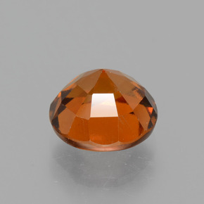 Grenat hessonite orange naturelle coupe roude, 2,05 ct, VS