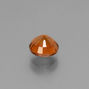 Grenat hessonite orange naturelle coupe roude, 1,28 ct, VS-SI