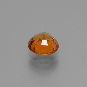 Grenat hessonite orange naturelle coupe roude, 1,24 ct, VS
