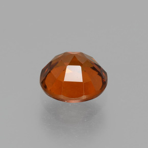 Grenat hessonite orange naturelle coupe roude, 1,24 ct, VS
