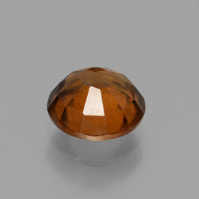 Grenat Hessonite Cannelle Orange naturelle Coupe roude, 1.30 ct, VS