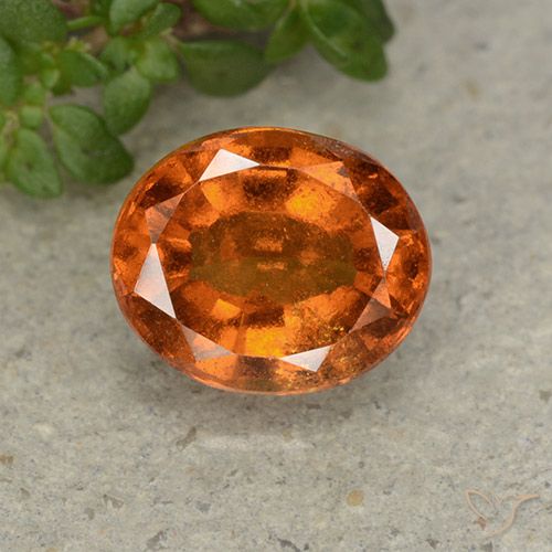 2.22ct Naturel Orange foncé Grenat Hessonite, ovale, VS