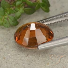 Grenat Hessonite Orange foncé naturelle ovale, 2.22 ct, VS
