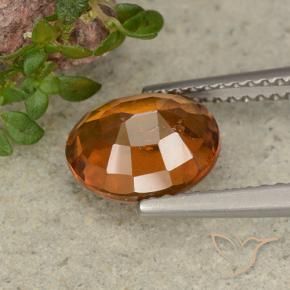 Grenat Hessonite Orange foncé naturelle ovale, 2.38 ct, VS-SI