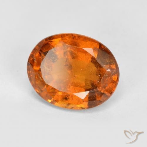 Grenat Hessonite Orange moyen naturelle ovale, 2.92 ct, VS-SI