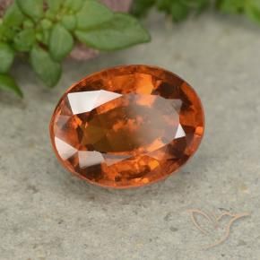Grenat Hessonite Orange foncé naturelle ovale, 2.79 ct, VS