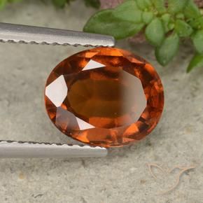 Grenat Hessonite Orange foncé naturelle ovale, 2.61 ct, VS