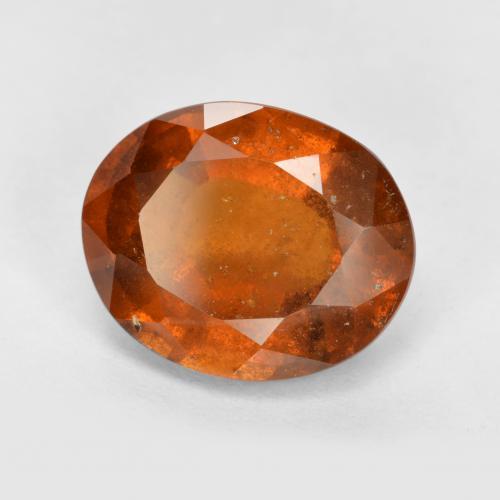 Grenat hessonite orange naturelle coupe ovale, 5,45 ct, VS-SI