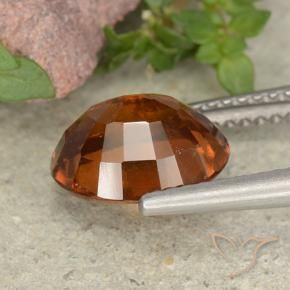 Grenat Hessonite Orange foncé naturelle ovale, 2.84 ct, VS