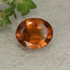 Grenat Hessonite Orange foncé naturelle ovale, 1.82 ct, VS-SI