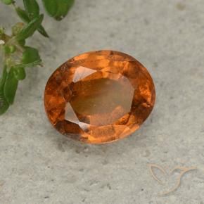 Grenat Hessonite Orange foncé naturelle ovale, 1.81 ct, VS-SI