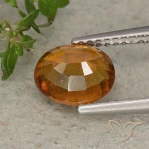 Grenat Hessonite Orange foncé naturelle ovale, 1.81 ct, VS-SI