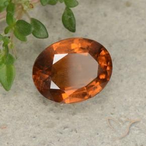 Grenat hessonite orange naturelle coupe ovale, 2,26 ct, VS-SI