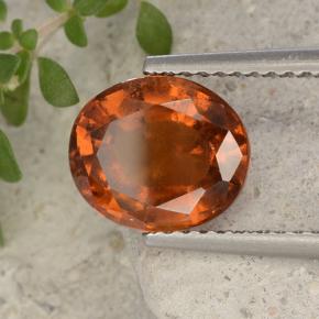 Grenat hessonite orange naturelle coupe ovale, 2,79 ct, VS