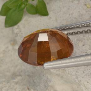 Grenat hessonite orange naturelle coupe ovale, 2,62 ct, VS-SI