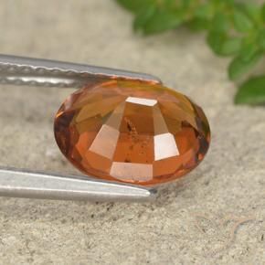 Grenat Hessonite Orange moyen-foncé naturelle ovale, 2.27 ct, VS-SI