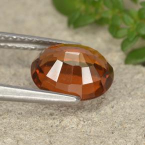 Grenat Hessonite Orange naturelle Coupe ovale, 2.28 ct, VVS-VS