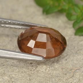 Grenat Hessonite Ambre orange naturelle ovale, 2.61 ct, VS-SI