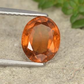 Grenat Hessonite Orange moyen naturelle ovale, 2.24 ct, VS