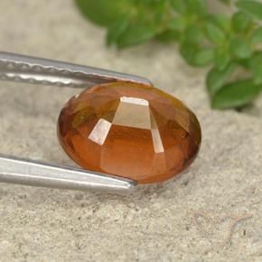 Grenat Hessonite Orange moyen naturelle ovale, 2.24 ct, VS
