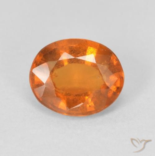 1.97ct Naturel Orange foncé Grenat Hessonite, ovale, VS-SI