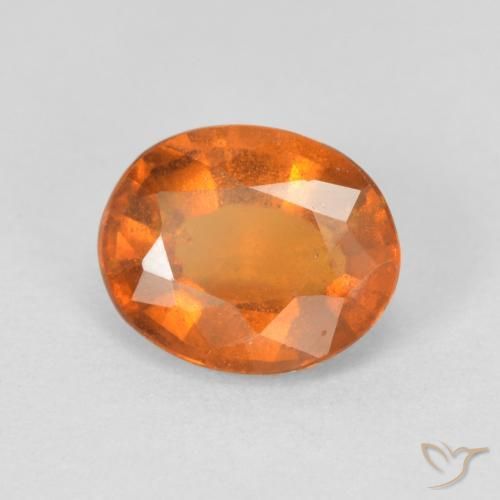Grenat Hessonite Orange foncé naturelle ovale, 1.97 ct, VS-SI