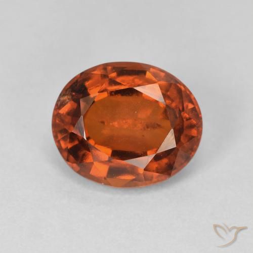 Grenat Hessonite Orange foncé naturelle ovale, 2.76 ct, VS