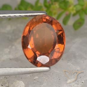 Grenat Hessonite Orange moyen-foncé naturelle ovale, 2.15 ct, VS-SI