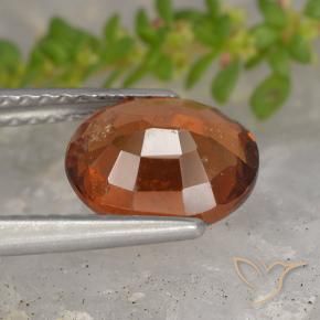 Grenat Hessonite Orange moyen-foncé naturelle ovale, 2.15 ct, VS-SI