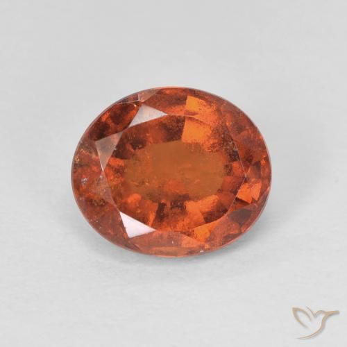 Grenat Hessonite Orange moyen naturelle ovale, 2.42 ct, VS-SI