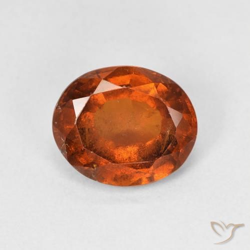 Grenat Hessonite Orange foncé naturelle ovale, 2.13 ct, VS-SI