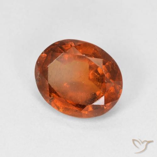 Grenat Hessonite Orange foncé naturelle ovale, 2.13 ct, VS-SI