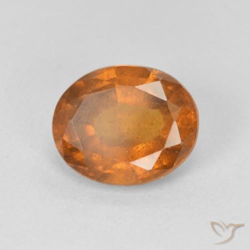 Grenat Hessonite Medium Dark-Orange naturelle ovale, 2.19 ct, VS-SI