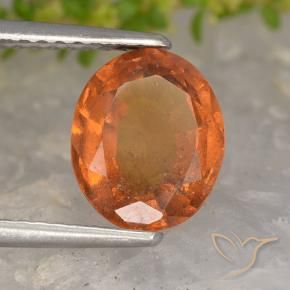 Grenat Hessonite Orange foncé naturelle ovale, 2.27 ct, VS-SI