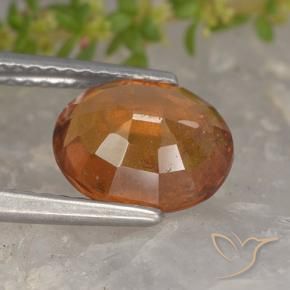 Grenat Hessonite Orange foncé naturelle ovale, 2.27 ct, VS-SI