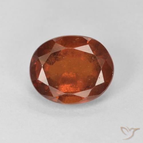 Grenat Hessonite Orange foncé naturelle ovale, 2.27 ct, VS-SI